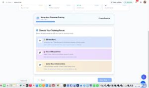 Phonics Lab training focus options showing Minimal Pairs, Sound Manipulation, and Letter-Sound Connections
